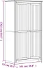 vidaXL Armoire BODO Gris 99x53,5x173 cm Pin massif Voir les images du produit 9