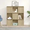 vidaXL Bücherregal Sonoma-Eiche 89x24x101,5 cm Produktbild-Vorschau 3