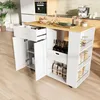 Îlot de cuisine INONEFT sur roulettes, chariot de cuisine Voir les images du produit 2