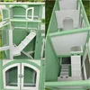 Kleintierstall Jumbo grün-weiss 145 x 108 x 48 cm Produktbild-Vorschau 6