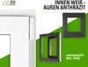 BAU PLAZA finestra per cantina LxH 80 x 80 cm / 800 x 800 Anteprima dell’immagine prodotto 2
