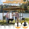 TRMLBE Pavillon de jardin pour barbecue, gris. Pavillon de Voir les images du produit 6