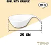 Bol Wilmax, capacité de 450 ml, blanc, en porcelaine Voir les images du produit 3
