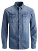 JACK & JONES Chemise unie à manches longues, col Kent, Voir les images du produit 27
