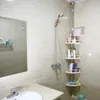 Čtyřúrovňový nerezový rohový regál do koupelny od podlahy Náhled obrázku produktu 1