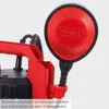 A close-up view of a red and black submersible pump with a float switch. Produktbild-Vorschau