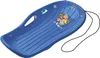 A blue plastic sled with Paw Patrol characters on it, shown on a white background. Voir les images du produit