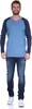 Herren Oversize-Schnitt Langarm Shirt Baumwolle zweifarbig Anteprima dell’immagine prodotto 4
