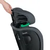 A hand is shown adjusting the headrest of a car seat. Voir les images du produit