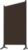 A brown room divider with a black metal frame, shown against a white background. Voir les images du produit