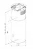 Akpo WK-4 ISLA BALMERA SLIM WHITE SLIM SLAY T450 M3 hood Produktbild-Vorschau 3