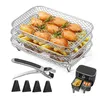 Airfryer Zubehör Set Edelstahl – 3-lagiger Gitterrost für Produktbild-Vorschau 1