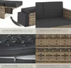 tectake Rattan Lounge Korfu UV-beständig Polyrattan Nature Produktbild-Vorschau 4