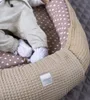 Taupe WAFFELPIQUE/ Braun PUNKTE Babynestchen Unterlage 2 Produktbild-Vorschau 3