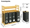 AdelDream Wäschekorb Wäschesortierer mit Regalen 4 Fächer 2 Produktbild-Vorschau 7