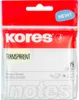 Product packaging for Kores transparent sticky notes. Produktbild-Vorschau