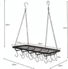 Eisen Topfhänger schwarz 60x28x7cm Wurstkrone Kräuterkorb Produktbild-Vorschau 7