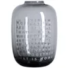 Räder Glasvase Wherever we ar e H.27cm, D.19,5cm, grau Produktbild-Vorschau 1