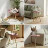 Carenza Home Beistelltisch Rund Rosa Dreibein Holzbeine Produktbild-Vorschau 2