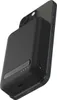 A black magnetic power bank attached to the back of a smartphone. Voir les images du produit