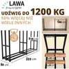 Regał na drewno kominkowe zewnętrzny metalowy 223x50x115 cm Podgląd zdjęcia produktu 2