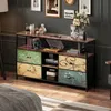 Mobile TV INONEFT con 4 cassetti in tessuto e illuminazione Anteprima dell’immagine prodotto 5