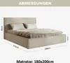 MOTIVENA Boho Polsterbett 180x200 mit Bettkasten, Metall Produktbild-Vorschau 7