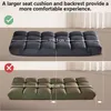 Comparison of two floor chairs, one larger and one smaller, with dimensions indicated. Podgląd zdjęcia produktu