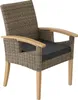 tectake® Rattan Stuhl Rosarno mit Holzgestell inklusive Produktbild-Vorschau 1
