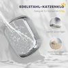 PawHut kočičí záchod, kočičí toaleta s víkem, lopatka na Náhled obrázku produktu 4