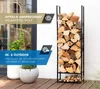 Stalowy stojak na drewno opałowe Westmann Porthos czarny Podgląd zdjęcia produktu 5