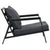 4-tlg. Outdoor-Lounge-Set mit Kissen Aluminium Dunkelgrau Produktbild-Vorschau 8
