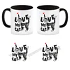 I live my cat Kaffeebecher Schwarz Du bist noch auf der Produktbild-Vorschau 4