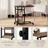 A collage of images showcasing a mobile side table with its features and details. Produktbild-Vorschau