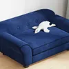 vidaXL Sofa dla psa niebieska 72x45x30 cm pluszowa Podgląd zdjęcia produktu 3