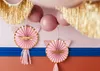 Papier Rosetten Deko 26cm Katzen mit Ohren 2er Set Rosa / Produktbild-Vorschau 3