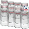 WELLGRO Einmachgläser mit Bügelverschluss eckig 1540ml - Produktbild-Vorschau 1