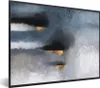 MuchoWow® Gerahmtes Poster Wolken - Gold - Abstrakt 80x60 Produktbild-Vorschau 1