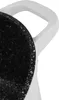 A close-up view of the inside and handle of a white pot with a speckled black interior. Anteprima dell’immagine prodotto