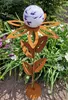 Glaszauber Blume Paris Cortenstahl 77 cm Kugel aus Glas in Produktbild-Vorschau 1