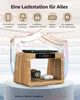 Wireless Ladestation mit Wecker Digital & Nachtlicht，5 in 1 Produktbild-Vorschau 5