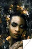 MuchoWow® Poster Frauen - Abstrakt - Blumen 40x60 cm - Produktbild-Vorschau 1