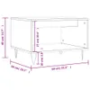 A diagram showing the dimensions of a white couch table. Podgląd zdjęcia produktu