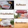 2er Set Frischhaltedosen mit Deckel Abtropfgitter Küche Produktbild-Vorschau 3