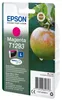 The image shows the packaging of an Epson magenta ink cartridge, with an apple on a branch in the background. Voir les images du produit