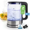 GOURMETmaxx Glas-Wasserkocher in zeitlosem Edelstahl-Design Produktbild-Vorschau 1