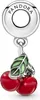 PandoraCharm Anhänger 791583C01 Asymmetrical Cherry Fruit Produktbild-Vorschau 3