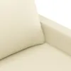 vidaXL 2-tlg. Sofagarnitur mit Kissen Creme Kunstleder Produktbild-Vorschau 5