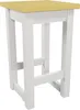 A white stool with a yellow top on a white background. Náhled obrázku produktu