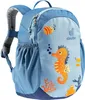 A blue backpack with a sea creature design. Voir les images du produit